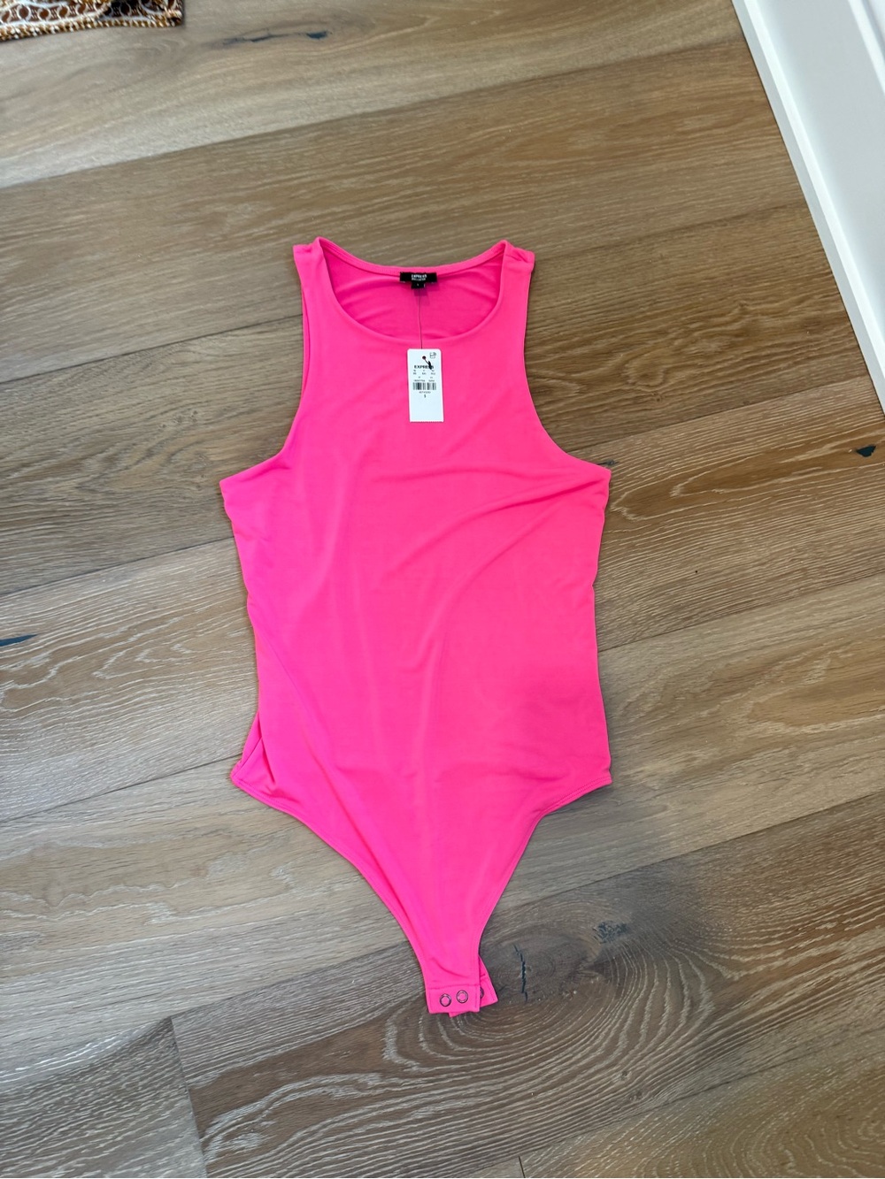 Express Hot Pink Sleeveless Bodysuit
